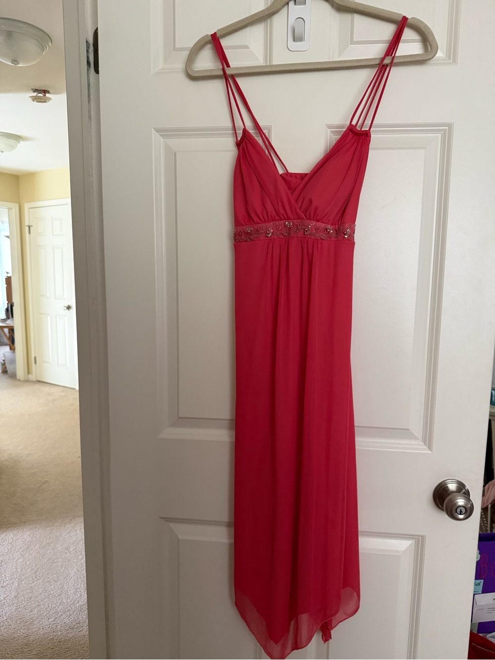 Speechless Hot Pink Beaded Waist Mini Dress